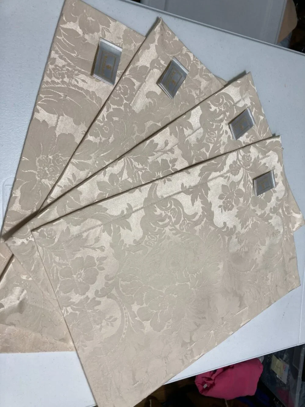 NWOT Vintage Waterford Placemats Damask Barons Court Table Linens Set of 4